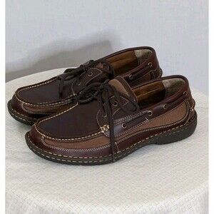 French Shriner Sz 9M Dark Brown Leather Loafers Men’s Boat Shoes EUC Sailing